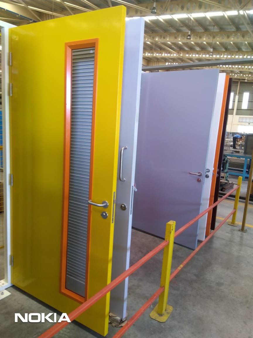 Industrial heavy duty fire door