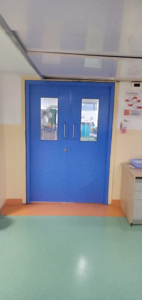 Double leaf fire rated door