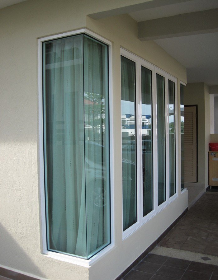 Fixed uPVC window for natural light and exterior views