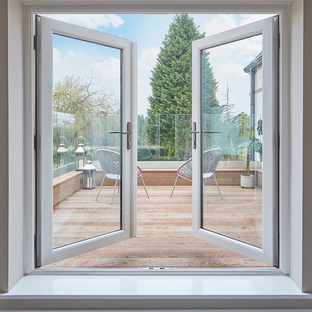 French uPVC door system with premium double opening design