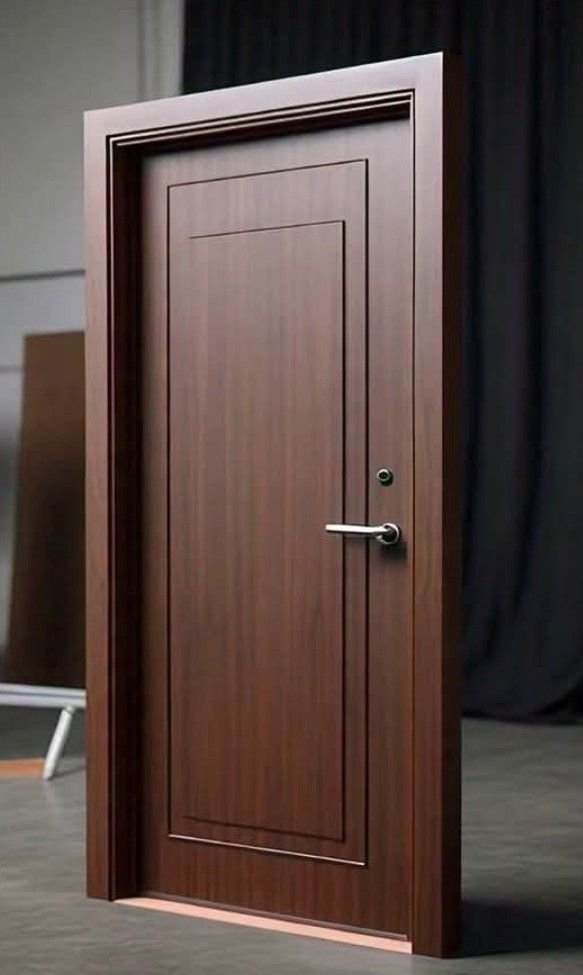 PU finish wooden door for luxury interiors