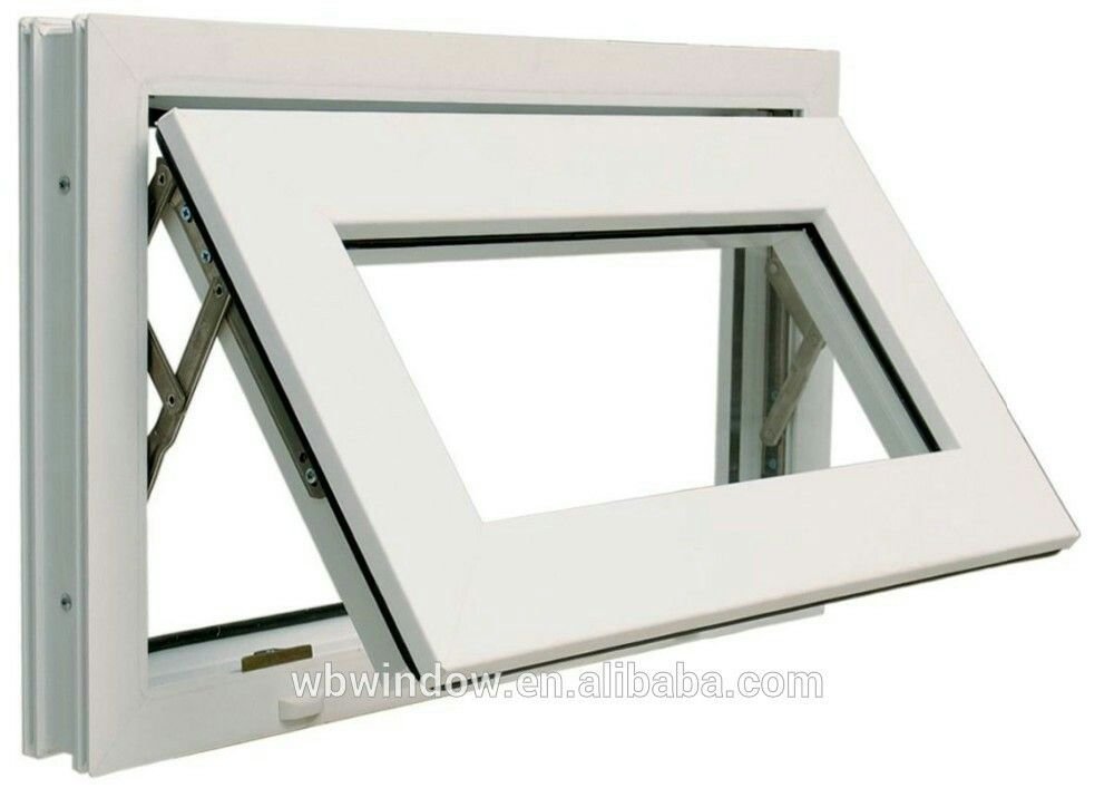 Top hung uPVC window for controlled ventilation